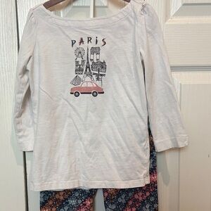 Janie and Jack White and Pink Paris Kids Matching Set